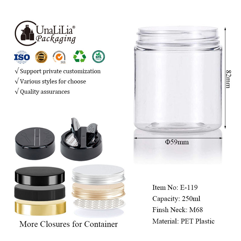 250ML straight sided round Jar