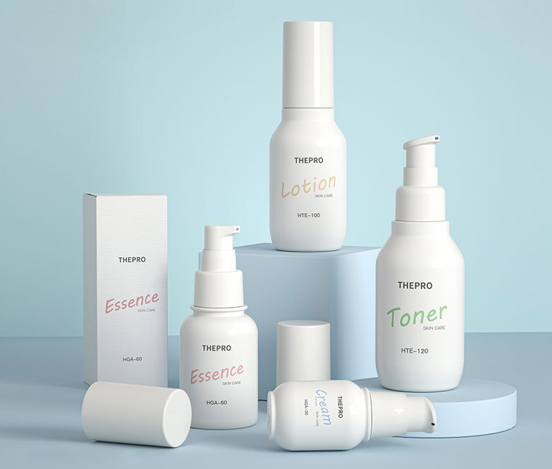 White PET plastic 150ml push lotion bottle water lotion essence packaging high-end cosmetic bottle