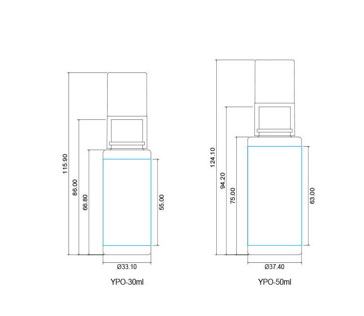 30ml lotion essence bottle 50ml plastic PET half cover push bottle straight round cosmetic skin care packaging material