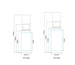 30ml lotion essence bottle 50ml plastic PET half cover push bottle straight round cosmetic skin care packaging material