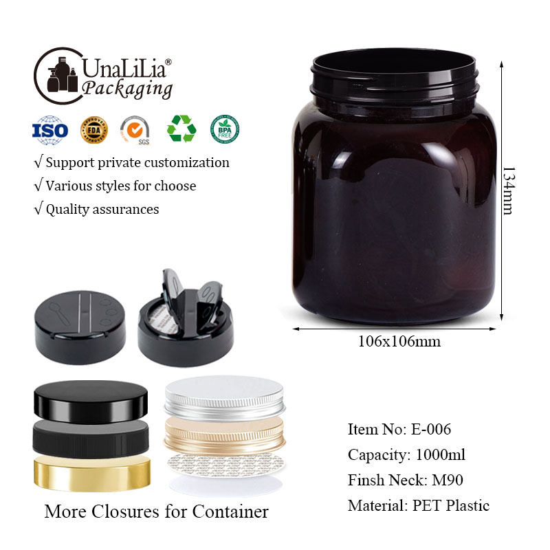 1000ML square Jar