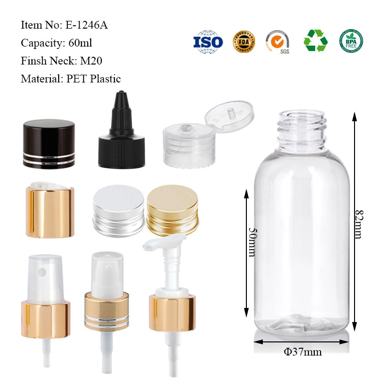 60ML boston round bottle