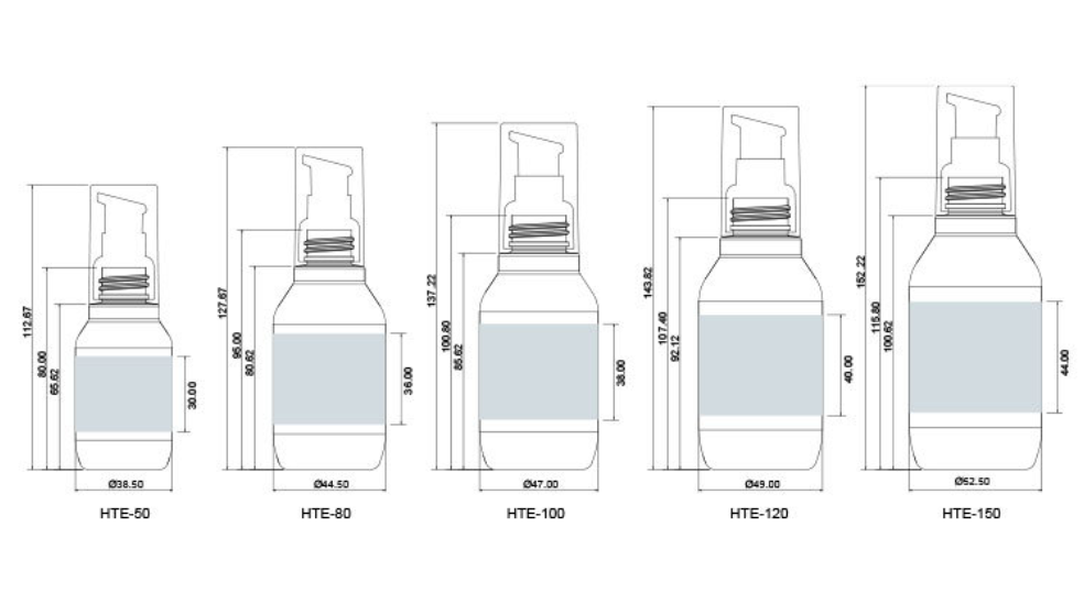 White PET plastic 150ml push lotion bottle water lotion essence packaging high-end cosmetic bottle