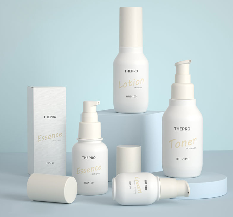 White PET plastic 150ml push lotion bottle water lotion essence packaging high-end cosmetic bottle
