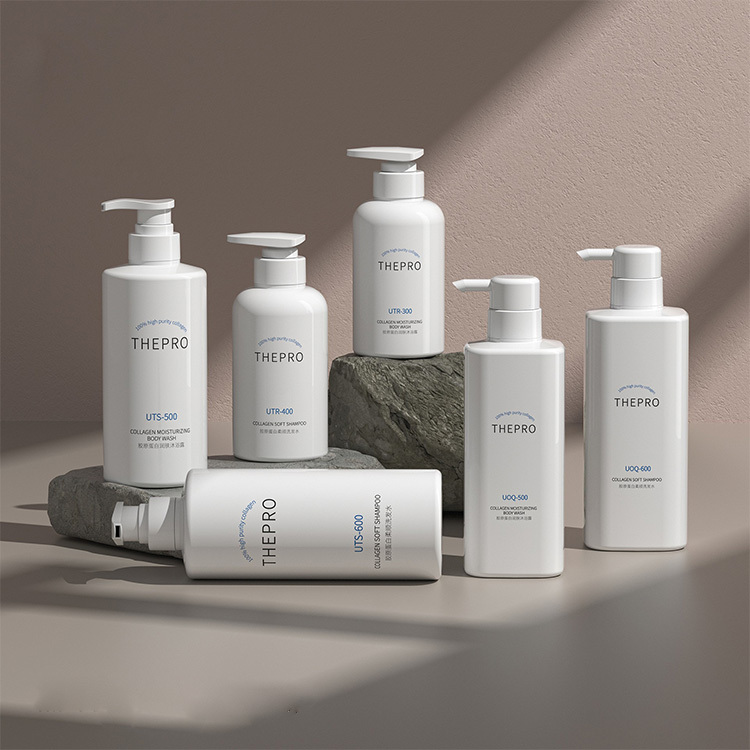 300ml,400ml,500ml,600ml,800ml,1000ml PET shampoo and shower gel bottle