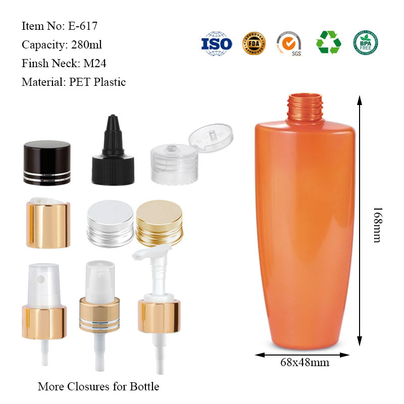 280ML uniqueflat-top round-bottom bottle