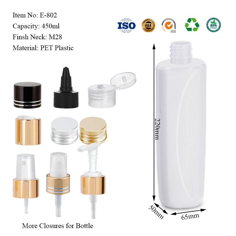450ML oval flat bottle