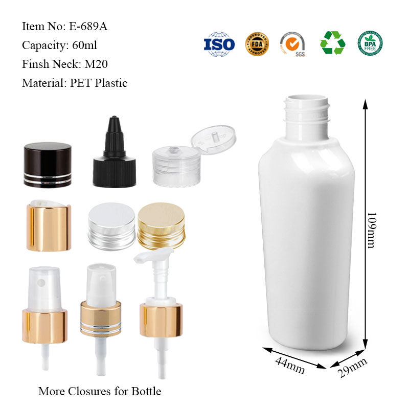 60ML inverted triangle flat bottle
