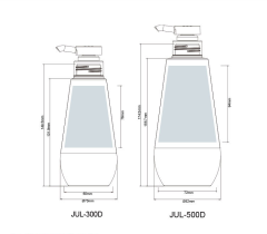 300ml,500ml PE Shampoo and Shower Gel Bottle