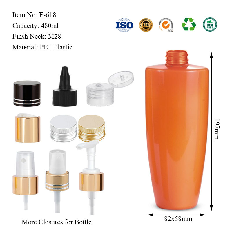 480ML uniqueflat-top round-bottom bottle