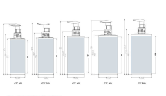 200ml,250ml,300ml,400ml,500ml PET shampoo and shower gel round bottle