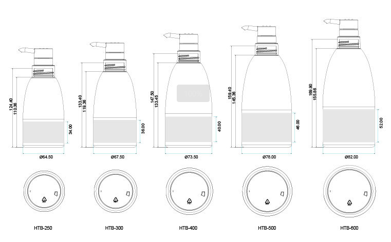 250ml,300ml,400ml,500ml,600ml PET cleaning bottle