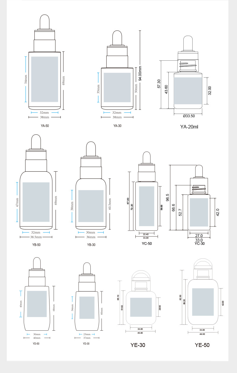 20ml,30ml,50ml PETG dropper bottle