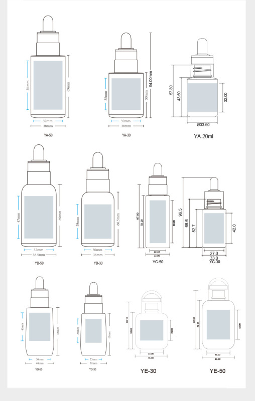 20ml,30ml,50ml PETG dropper bottle