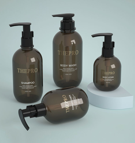 200ml,250ml,300ml,400ml,500ml PET shampoo and shower gel round bottle