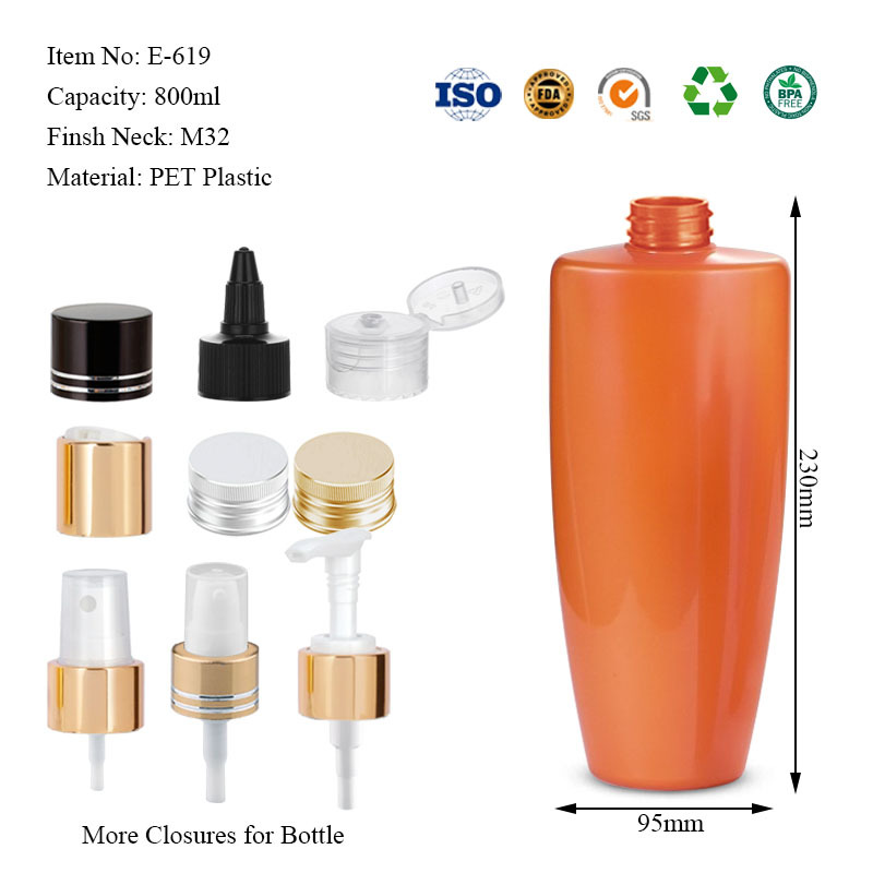 800ML uniqueflat-top round-bottom bottle