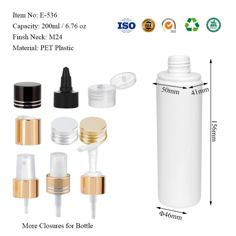 200ML oval-top round-bottom bottle with cover
