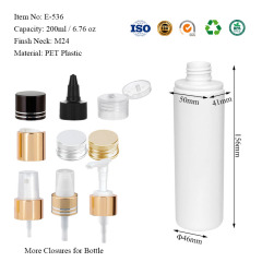 200ML oval-top round-bottom bottle with cover