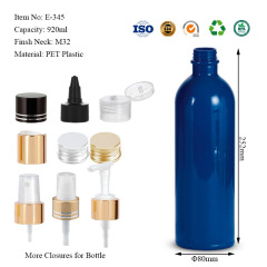920ML ring-top convex-ring-bottom long neck cosme round bottle