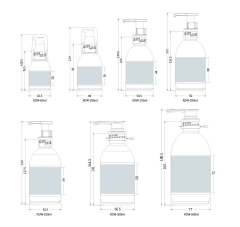 60ml,100ml,150ml,200ml,250ml,300ml,500ml PE spray lotion bottle