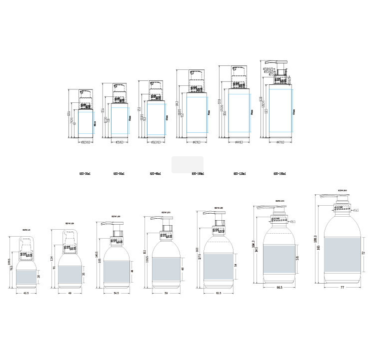 60ml,100ml,150ml,200ml,250ml,300ml,500ml PE spray lotion bottle
