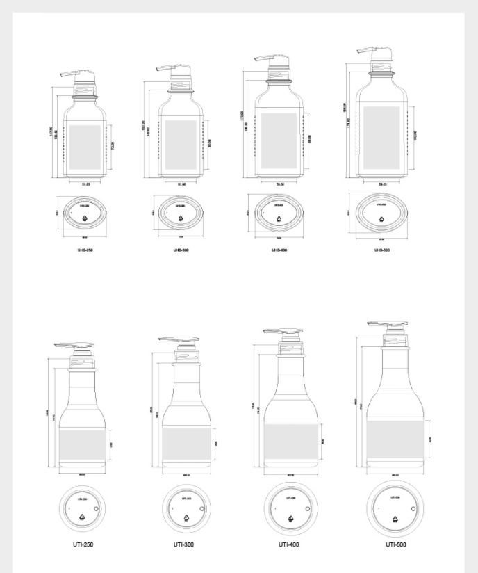 250ml,300ml,400ml,500ml PET cleaning bottle