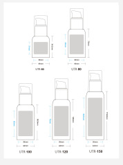50ml,60ml,80ml,100ml,120ml,150ml,180ml PET spray lotion bottle