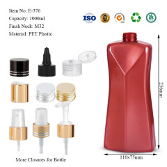 1000ML unique flat bottle