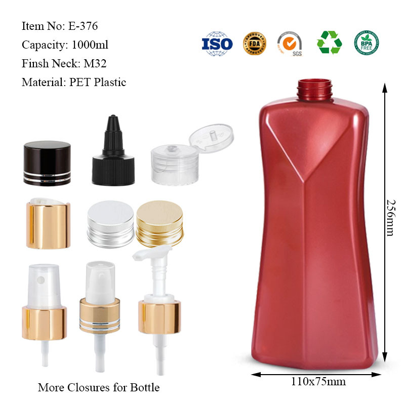 1000ML unique flat bottle