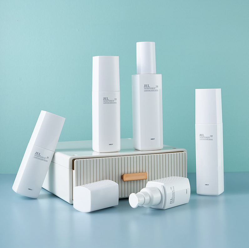 30ml,50ml,60ml,80ml,100ml,120ml,150ml PETG square spray lotion skin care bottle
