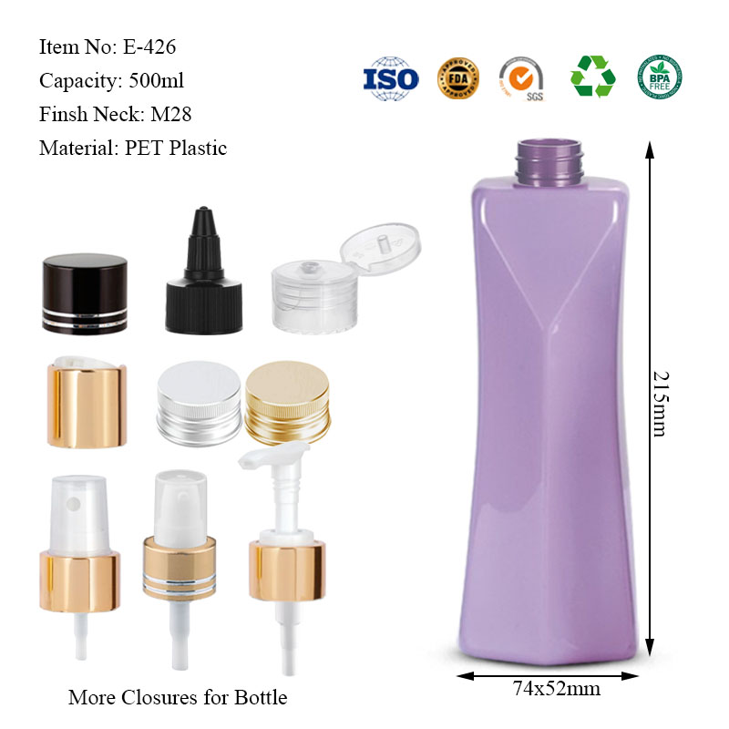 500ML unique flat bottle