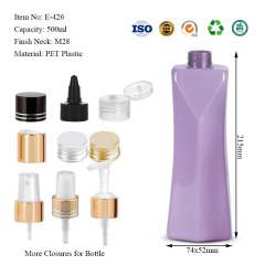 500ML unique flat bottle