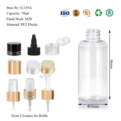 70ML cylinder bottle with cover