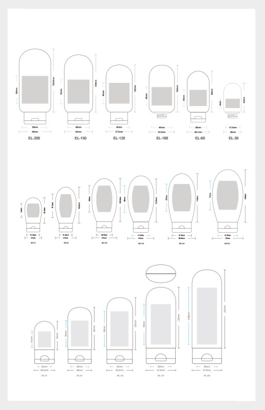 30ml,60ml,100ml,120ml,150ml,200ml PE Soft Tube