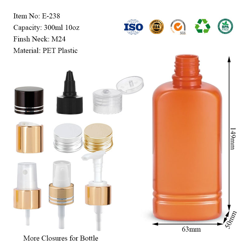 300ML unique flat bottle