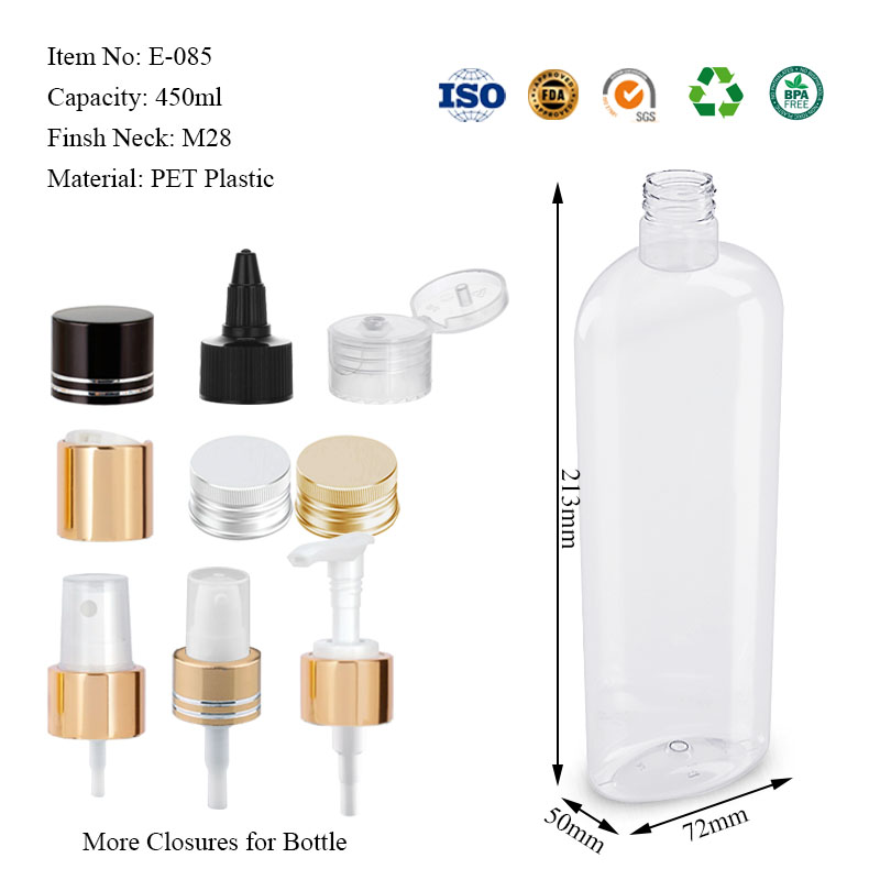 450ML inverted triangle flat bottle