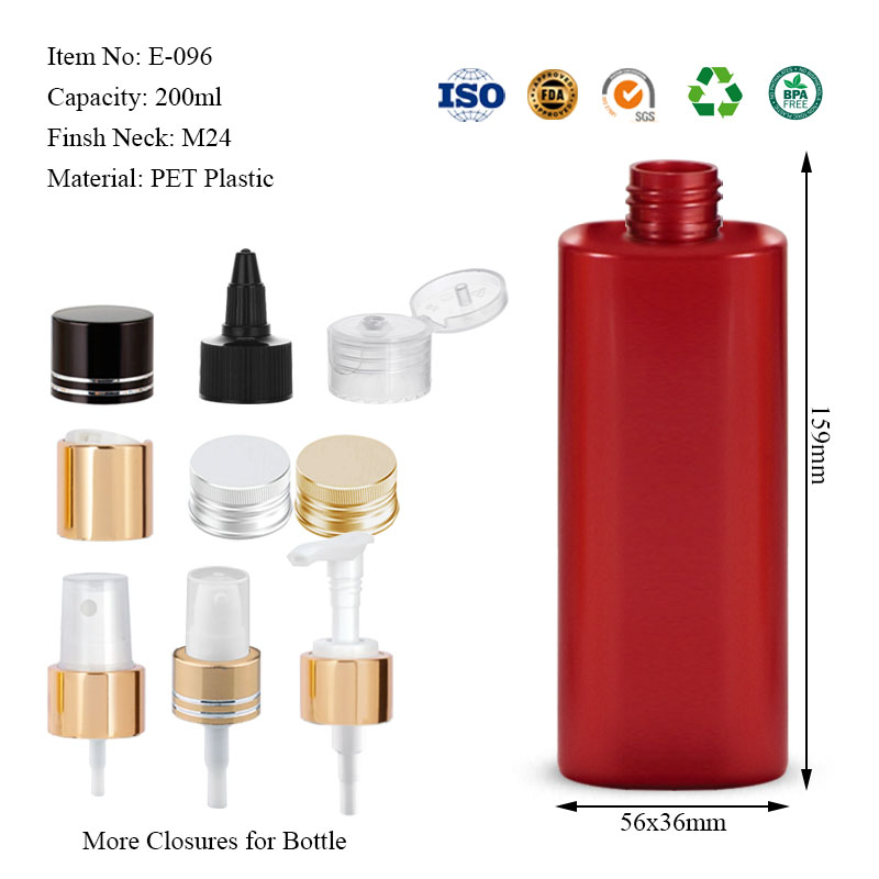 200ML level-shoulder flat bottle