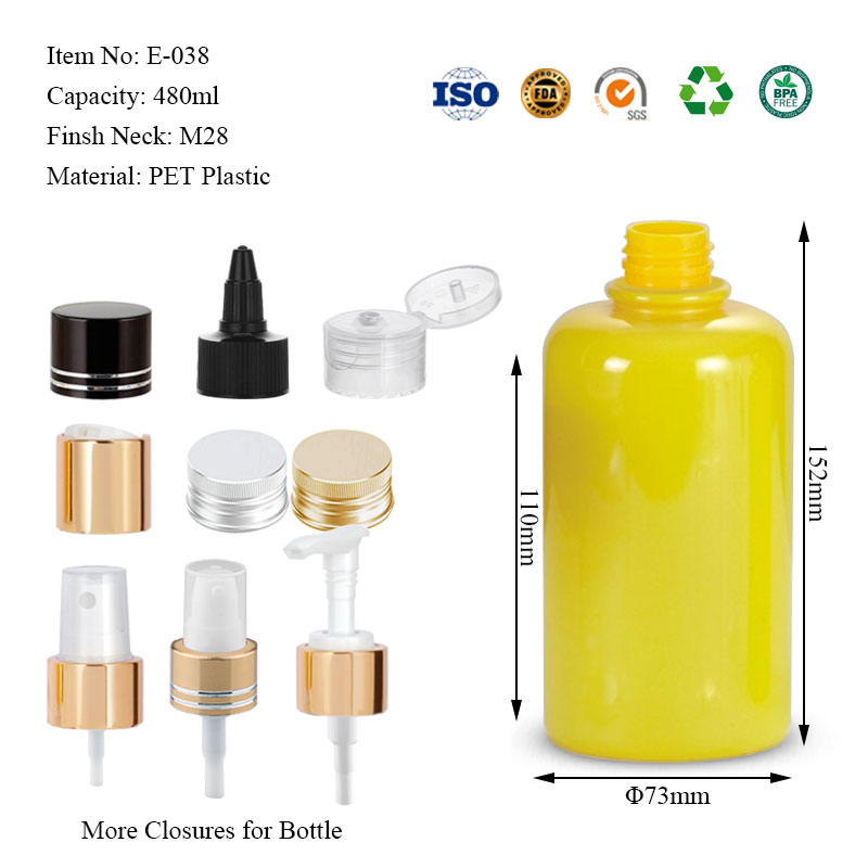 480ML ring-top round bottle