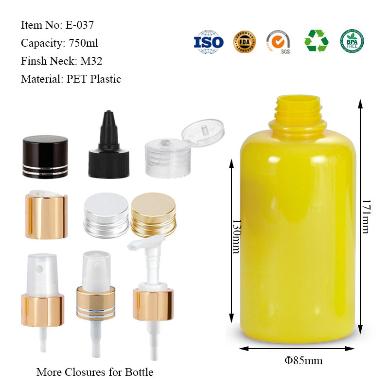 750ML ring-top round bottle