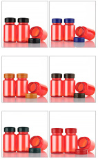 100ml red medicine bottle plastic bottle PET capsule bottle flip top high-end health care product pills bottle