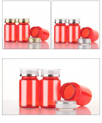 100ml red medicine bottle plastic bottle PET capsule bottle flip top high-end health care product pills bottle