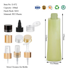 180ML rectangle-top oval-bottom flat bottle
