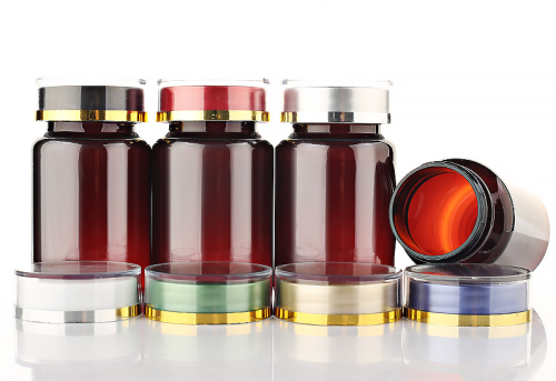 100ml brown medicine bottle plastic bottle PET capsule bottle flip top high-end health care product pills bottle
