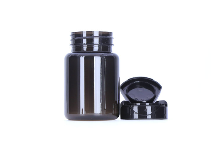 pet flip cover packaging medicine bottle high-grade maca card plastic bottle cordyceps capsule bottle small empty bottle translucent bottle