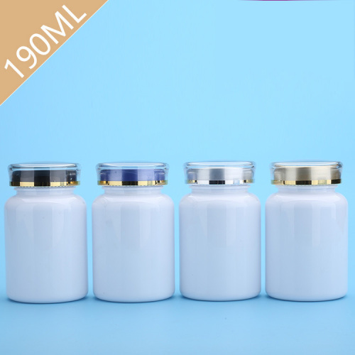 190ML large capacity white light-proof capsule medicine bottle Cordyceps small round bottle sealed powder jar
