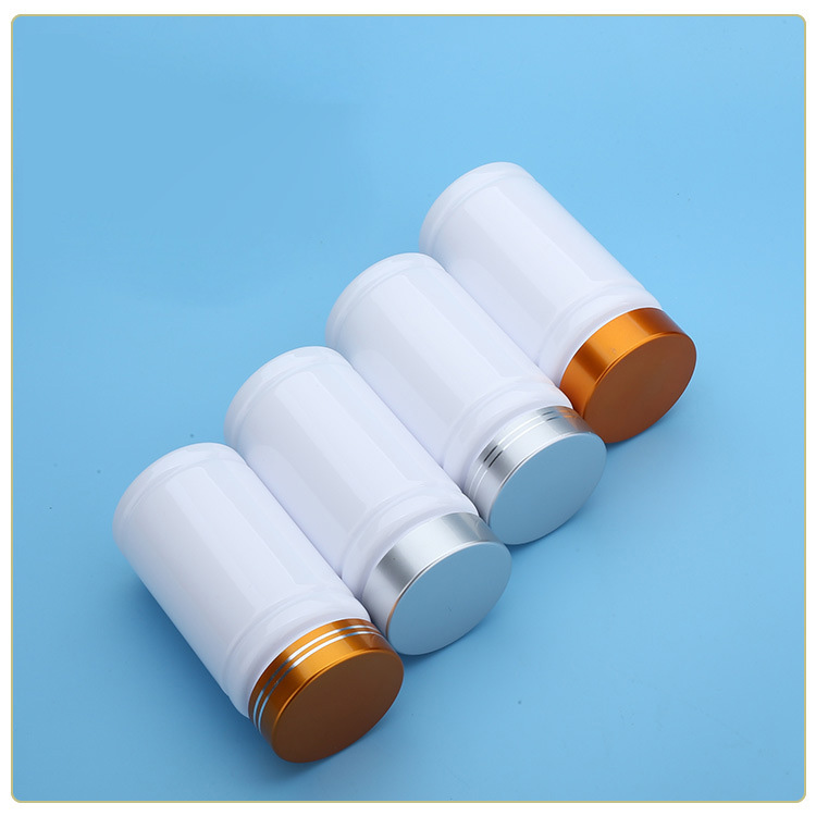 140g pet white plastic bottle solid bottle tablet bamboo bottle wide mouth health care product bottle powder bottle