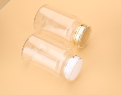 250ml high-grade transparent capsule packaging bottle health care product bottle thickened large-caliber Cordyceps Sanqi powder packaging empty bottle