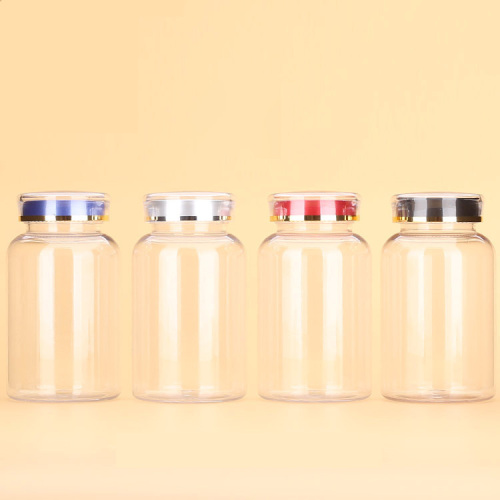 250ml high-grade transparent capsule packaging bottle health care product bottle thickened large-caliber Cordyceps Sanqi powder packaging empty bottle