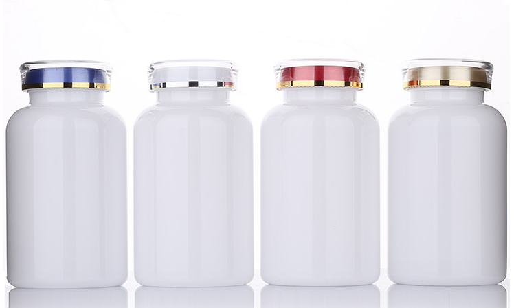 White 300ML plastic bottle packaging bottle capsule bottle solid powder tablet medicine bottle
