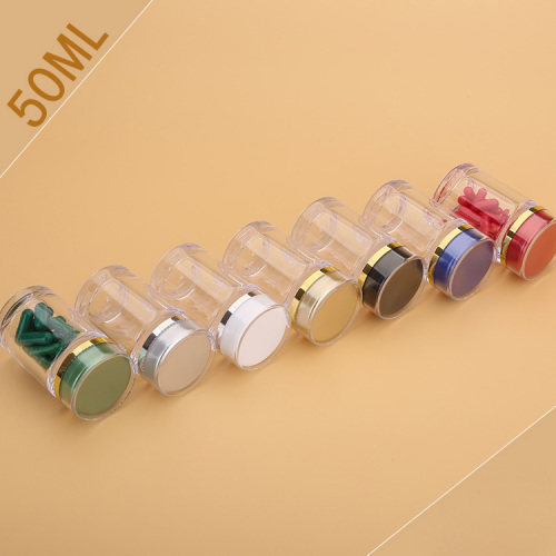 50ML transparent health product capsule maca medicine ganoderma powder cordyceps packaging bottle sample empty bottle